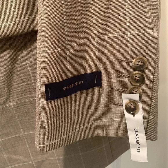 NWT Stafford Windowpane Jacket Blazer 50R Classic Fit - Picture 4 of 10